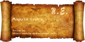 Magula Endre névjegykártya